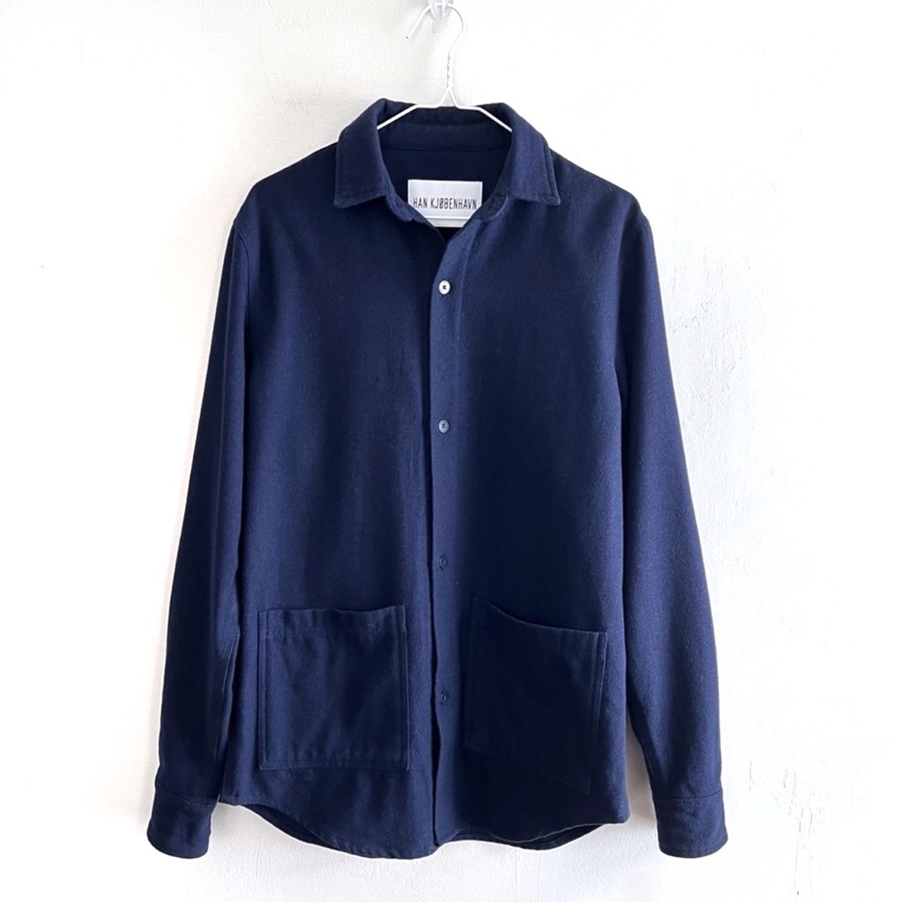 Han Kjobenhavn Public Shirt in Navy Blue Size Medium